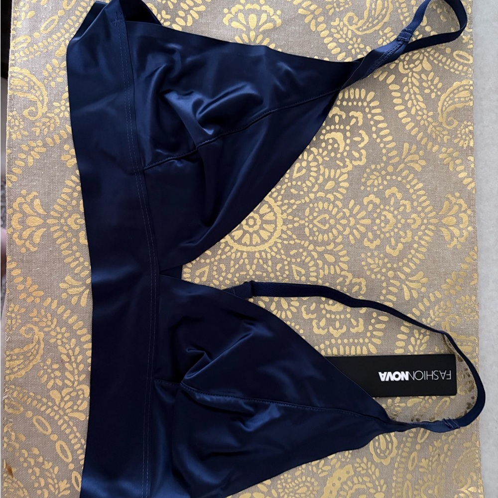 Fashion Nova Blue Minimalist Bra Intimates